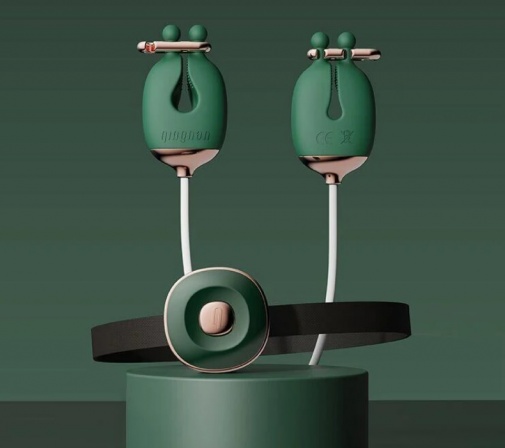 Qingnan - Vibro Nipple Clamps Set #2 - Green photo