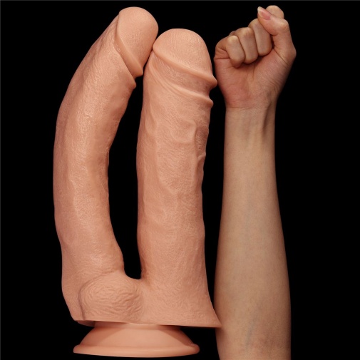 Lovetoy - 12" 巨型双头仿真阳具 - 肉色 照片