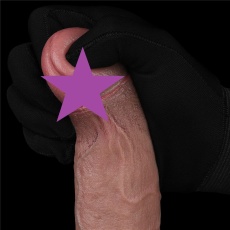 Lovetoy - 10.5" Real Softee Vibro Dildo - Brown photo