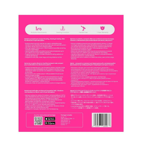 Lovense - Spinel 可APP控推撞抽插加热式按摩棒手持/吸啜底盘 - 粉红色配蓝色 照片