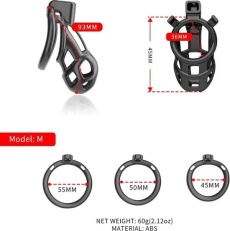 Sevanda - Naja-Cobra Chastity Cage M - Black photo