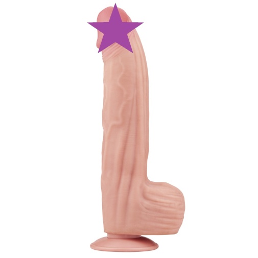 Lovetoy - 12" Sliding Skin Dildo - Flesh 照片