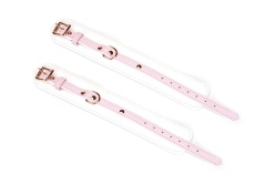 Liebe Seele - Fairy Goat Leather Ankle Cuffs - Pink photo