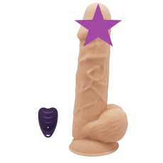 Silexpan - 8.5" Dual Destiny Vibro Dildo - Flesh photo