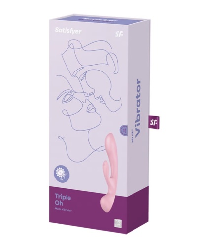 Satisfyer - 三重刺激兔子震动棒 - 粉红色 照片