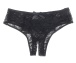 Ohyeah - Lace Crotchless Panty - Black - 2XL photo-5