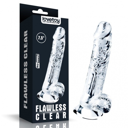 Lovetoy - Flawless 假阳具 7.5" - 透明 照片