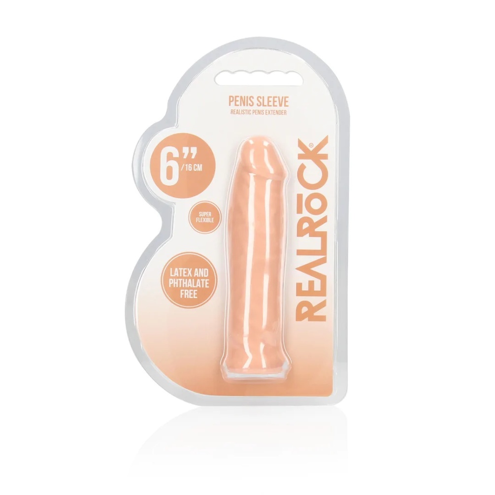 Be the bigger, better deal. The super-lifelike shapes, textu... RealRock - Penis Sleeve 6" - Flesh photo-10
