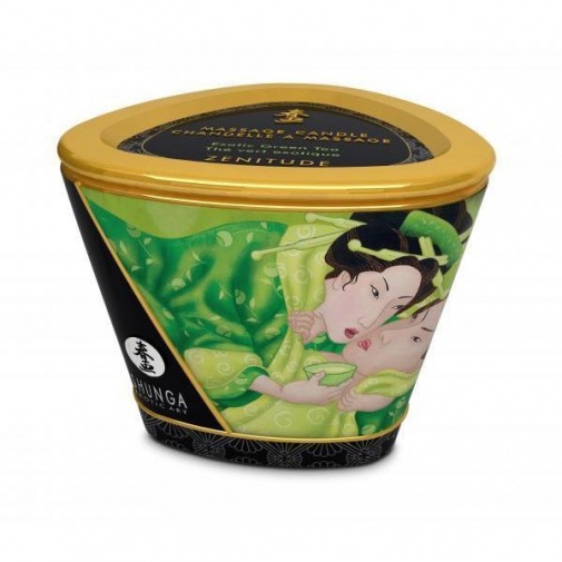 Shunga - Zenitude Massage Candle Exotic Green Tea - 170ml photo