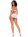 Leg Avenue - Rhinestone 3pcs Set - White - M photo-6