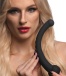 Master Series - Vibra-Crescent Double Dildo - Black photo-2